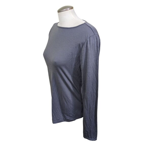 Cloudveil Women Size M Merino Wool Rich Base Layer Gray Long Sleeve Shirt Base - Picture 3 of 6